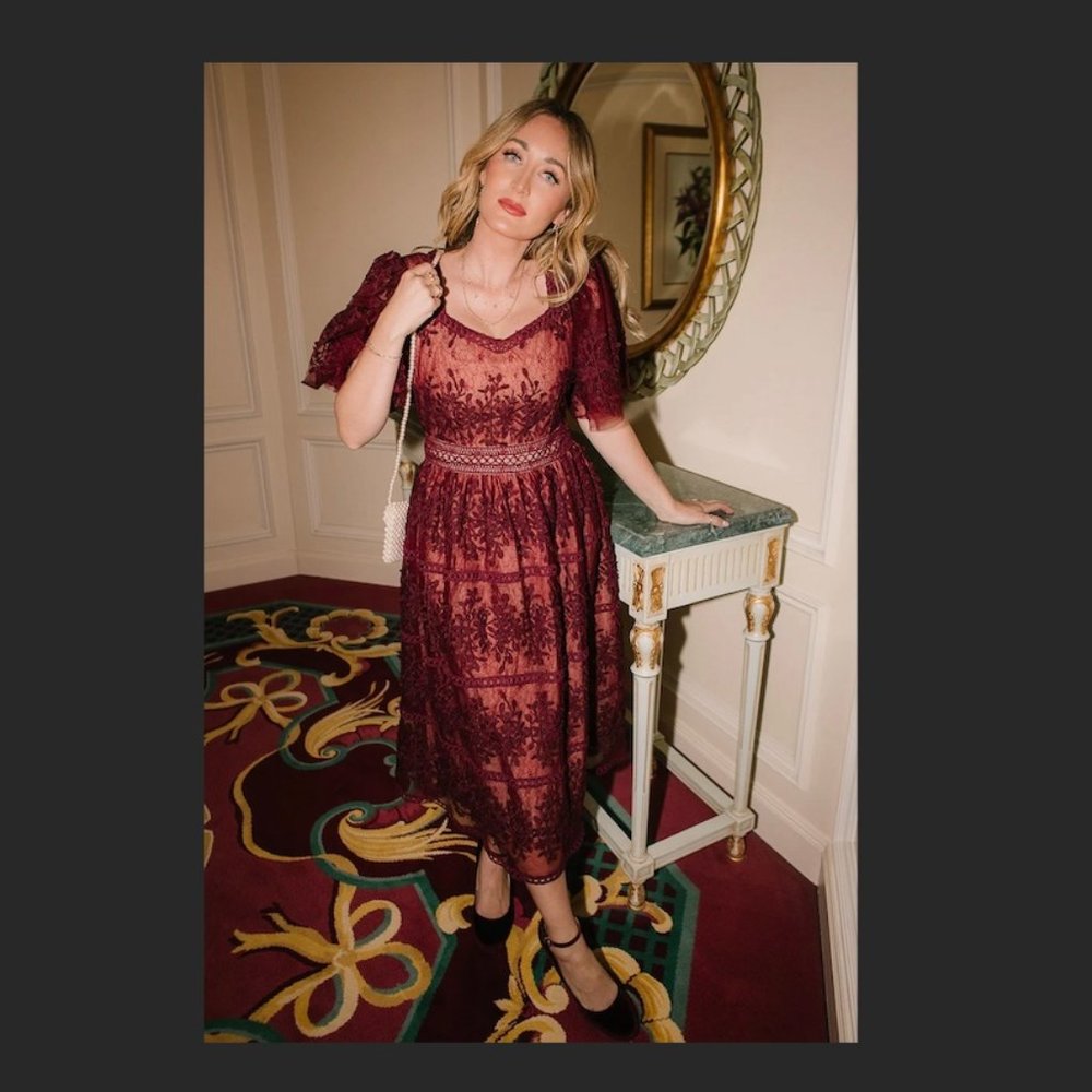 Ivy City Co Venice dress in wine S -- out of stock!